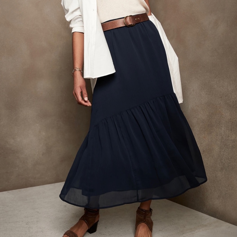 Banana Republic Tiered Maxi Skirt